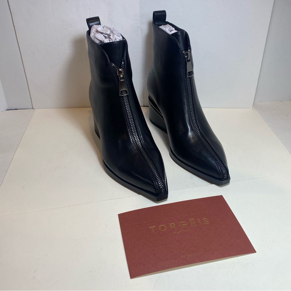 Torgeis Marion Black Zip Up Bootie Women 6.5 Boots